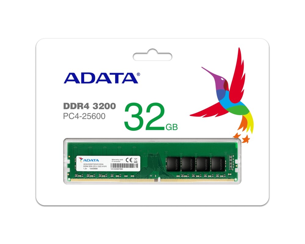 Памет Adata 32GB Desktop Memory - DDR4 U-DIMM 3200 MHz  2