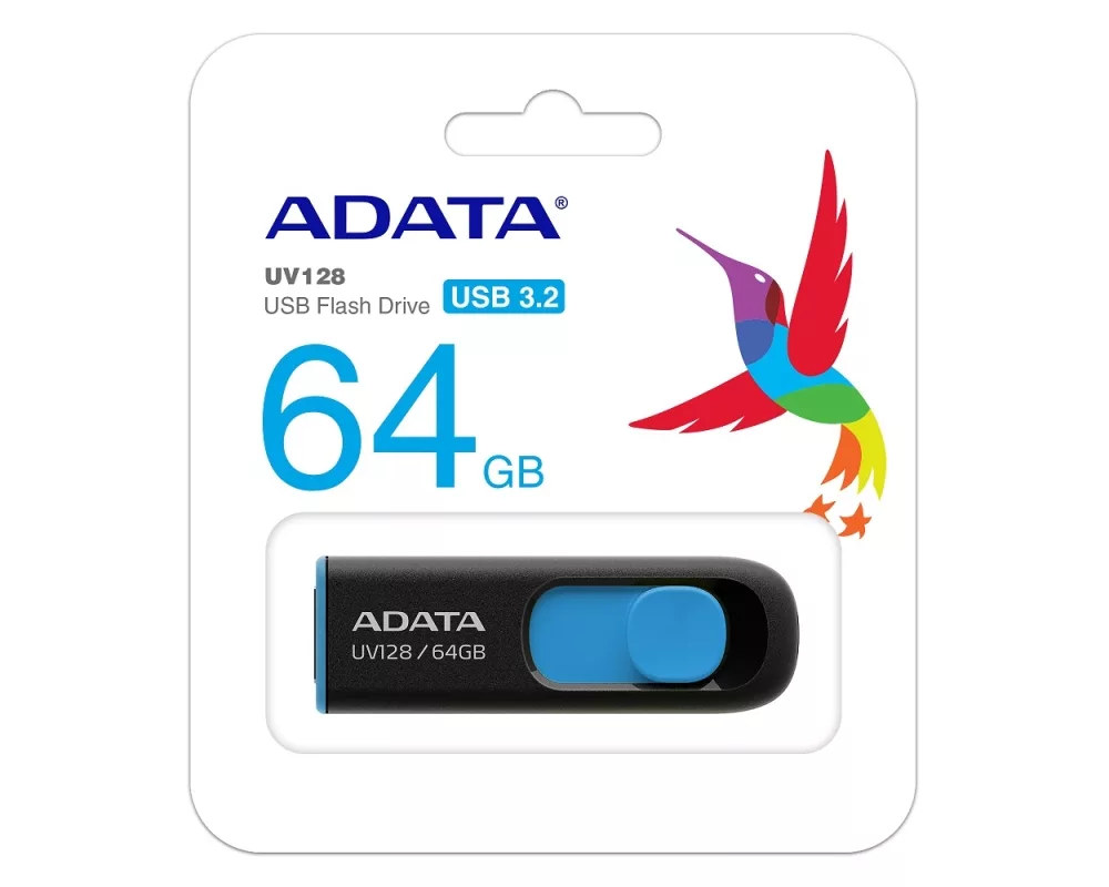 Флаш памет Adata 64GB UV128 USB 3.2 Gen1-Flash Drive Black 4