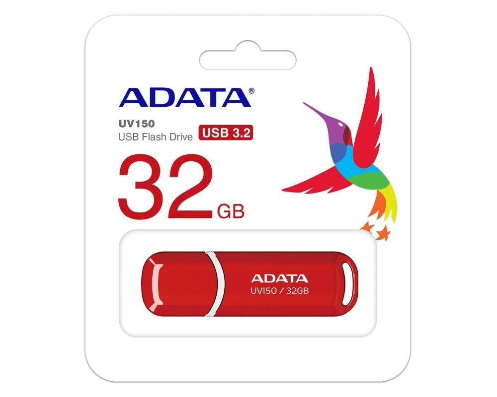 Флаш памет Adata 32GB UV150 USB 3.2 Gen1-Flash Drive Red 2