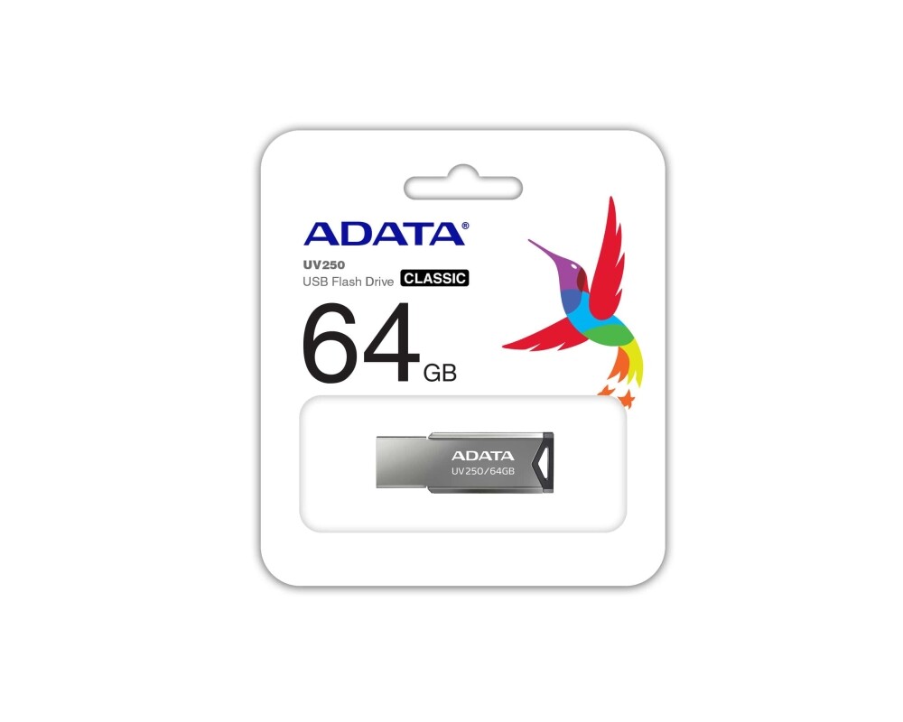 Флаш памет Adata 64GB UV250 USB 2.0-Flash Drive Silver 4