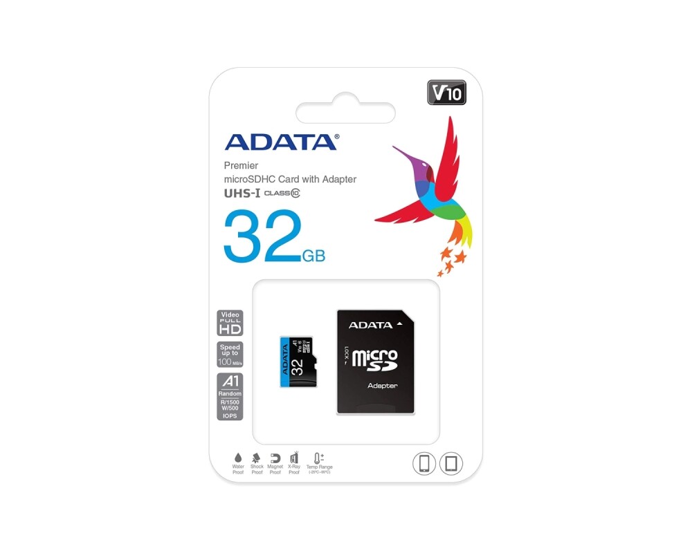 Флаш карта ADATA 32GB MicroSDHC UHS-I CLASS 10 (with adapter) 2