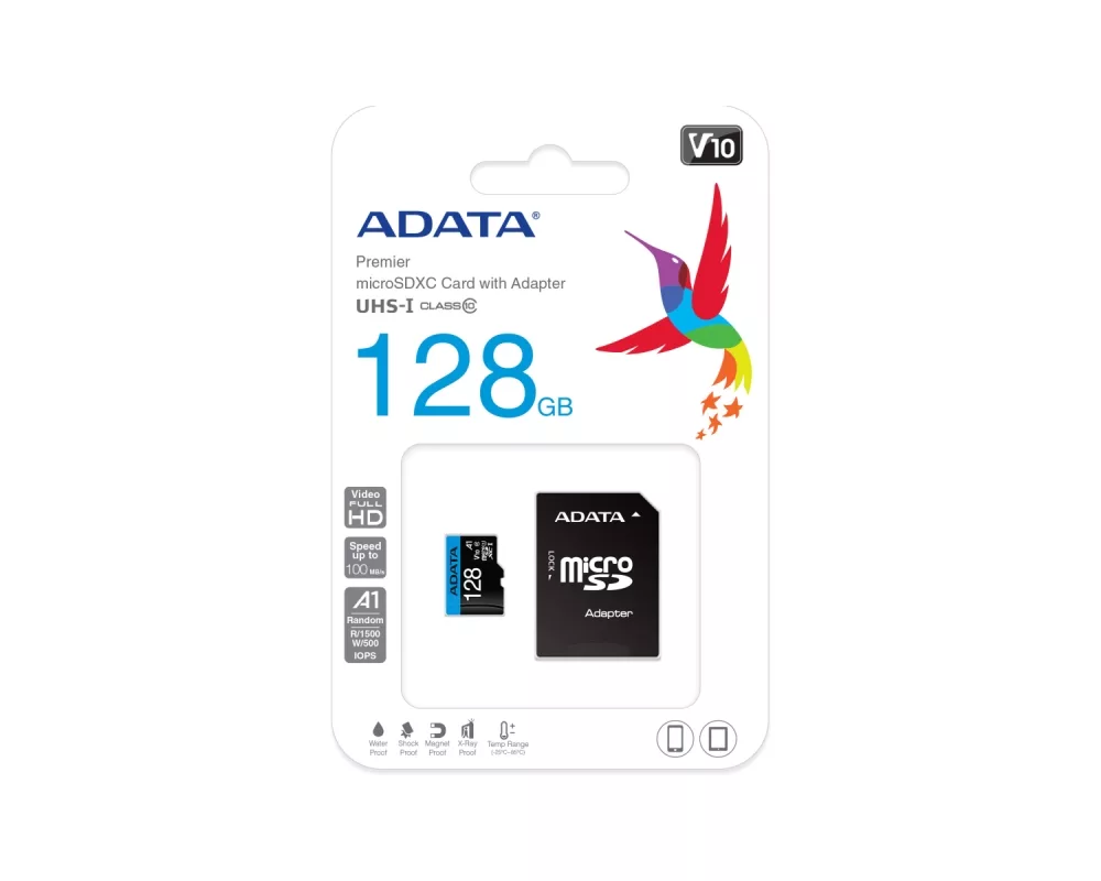 Флаш карта ADATA 128GB MicroSDXC UHS-I CLASS 10 (with adapter) 2