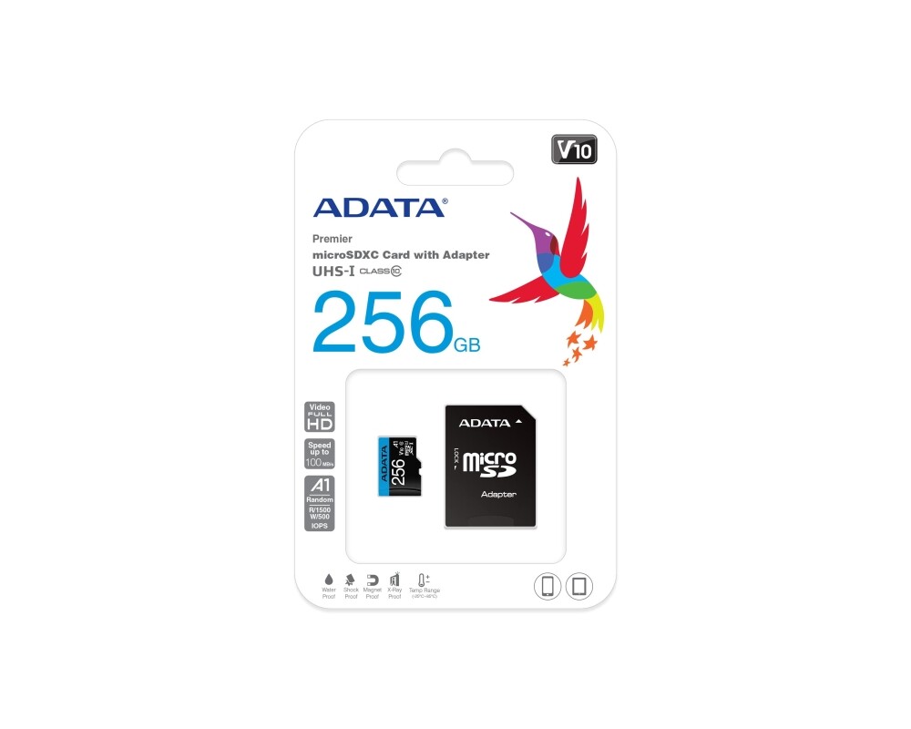 Флаш карта Adata 256GB MicroSDXC UHS-I CLASS10 A1 (1 adapter) 2