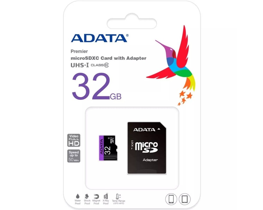 Флаш карта Adata 32GB MicroSDHC UHS-I CLASS 10 (1 adapter) 2