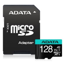  Adata 128GB MicroSDXC UHS-I U3 V30S A2 (1 adapter) 382855 AUSDX128GUI3V30SA2-RA1 на топ цена - PIC.bg