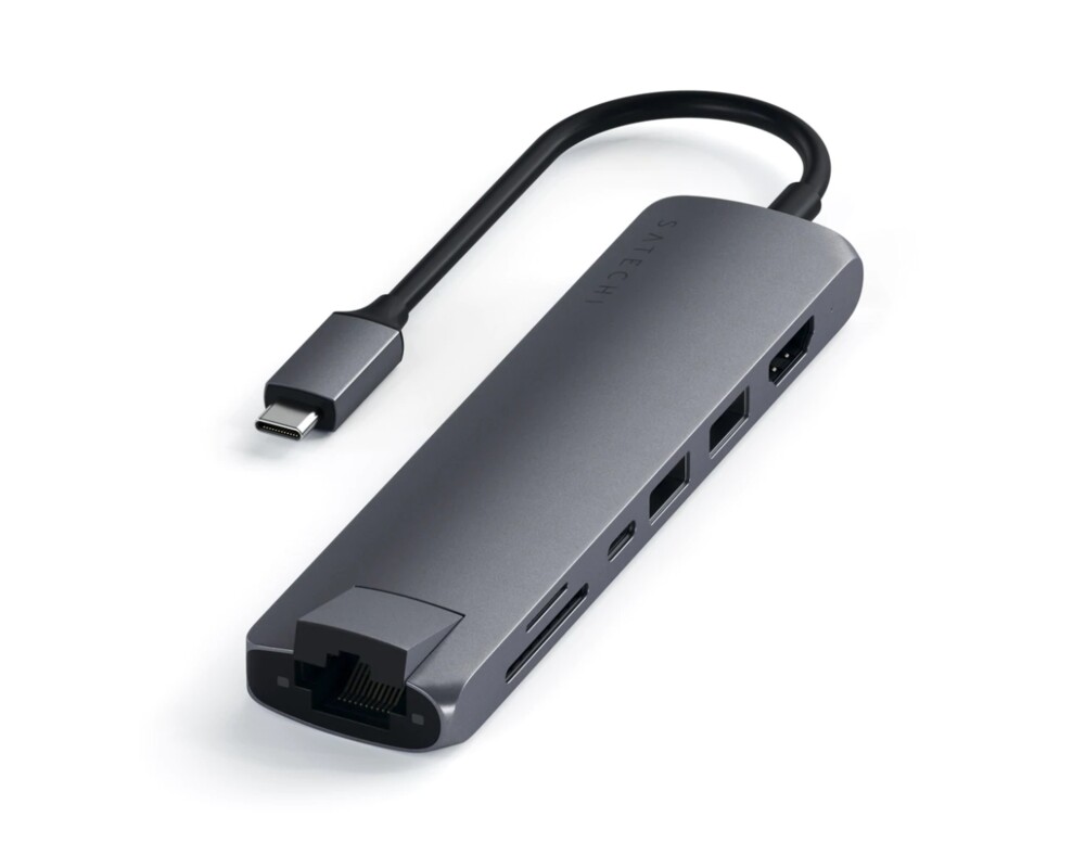 Докинг станция Satechi Aluminium Type-C Slim Multiport (1xHDMI 4K 2
