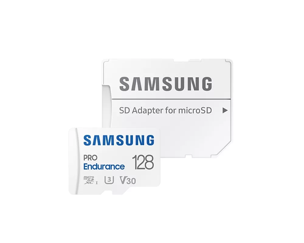 Флаш карта Samsung PRO Endurance, microSDXC, UHS-I, 128GB, Адаптер 4