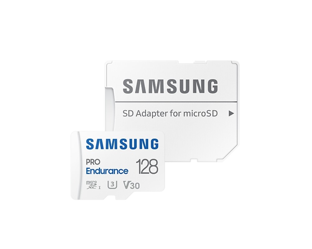 Флаш карта Samsung PRO Endurance, microSDXC, UHS-I, 128GB, Адаптер 4