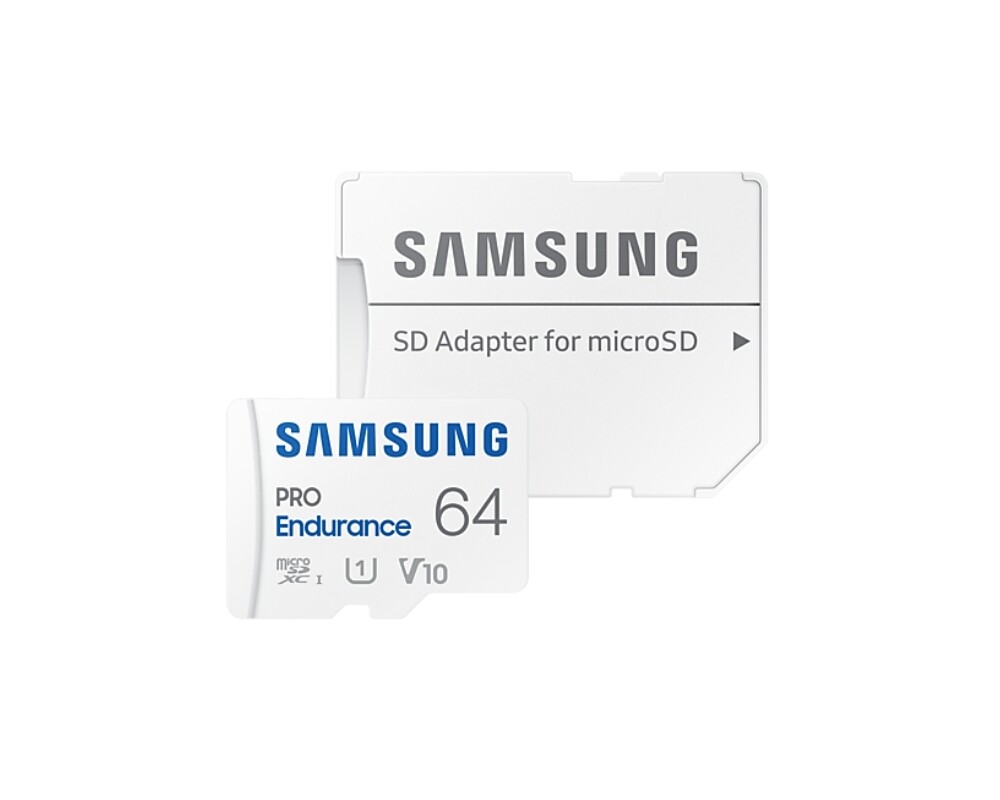 Флаш карта Samsung PRO Endurance, microSDHC, UHS-I, 64GB, Адаптер 4
