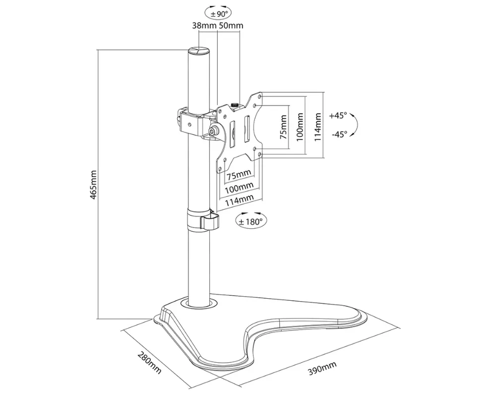 Стойка Neomounts Desk Stand 9