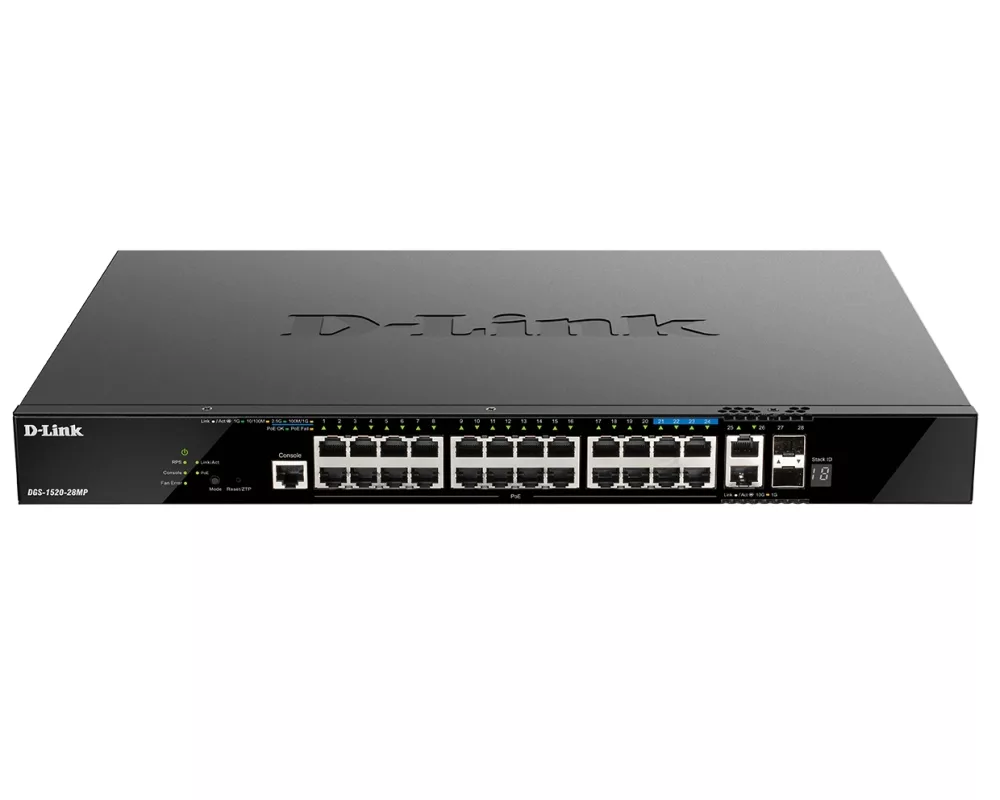 Switch (Комутатор) D-Link 20 ports GE PoE + 4 ports 2.5 GE PoE + 2 10GE ports + 2 SFP+ Smart Managed Switch 2