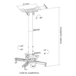 Стойка Neomounts Projector Ceiling Mount (height adjustable: 60-90 cm) 9