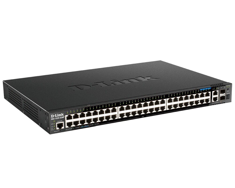 Switch (Комутатор) D-Link 44 ports GE PoE + 4 ports 2.5 GE PoE + 2 10GE ports + 2 SFP+ Smart Managed Switch 4