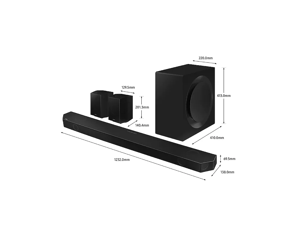 Аудио система Samsung HW-Q990B Soundbar 656 Watts 11.1.4ch 3