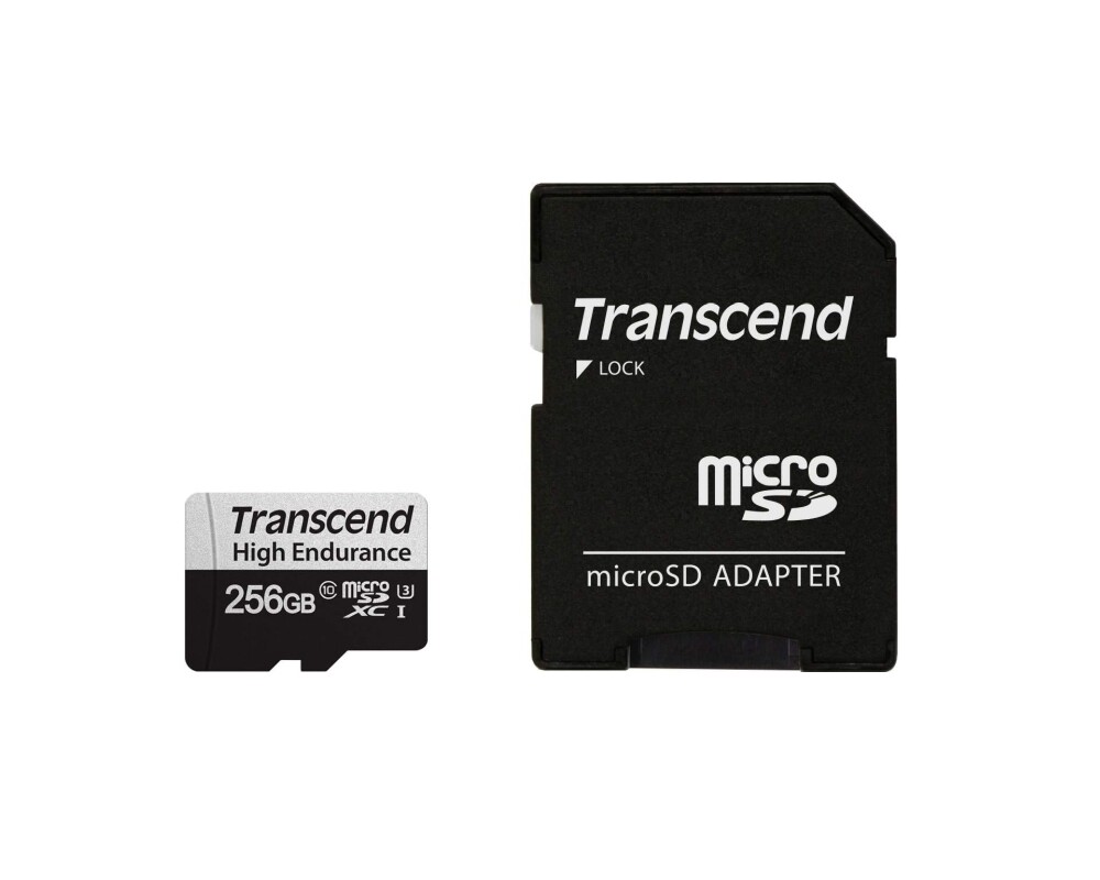 Флаш карта Transcend 256GB micro SD w/ adapter U3 3