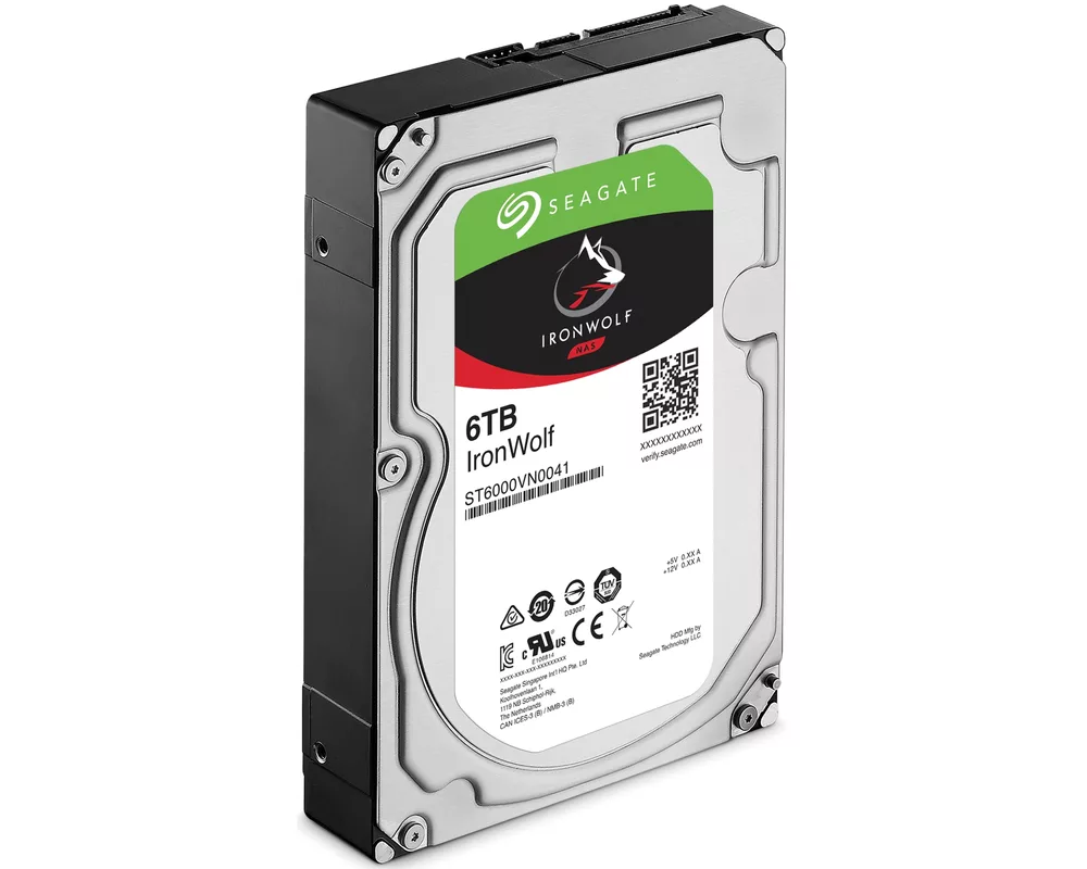 Твърд диск Seagate IronWolf 6TB NAS 7200 128MB Cache SATA 3.5" 2