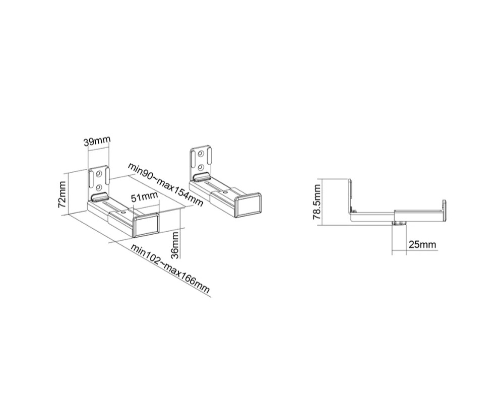 Стойка Neomounts Soundbar Wall Mount 6