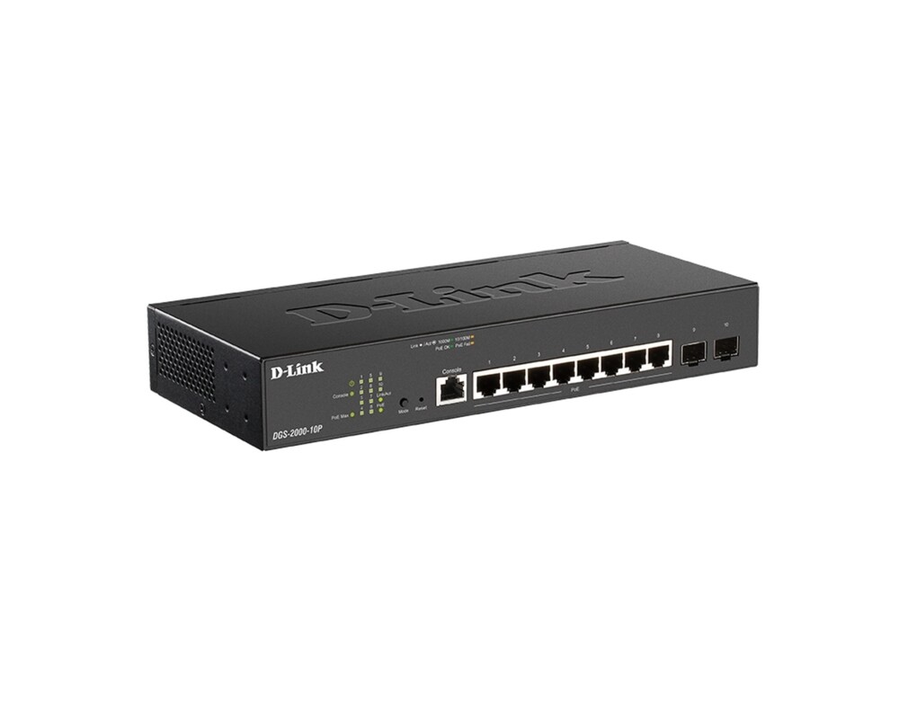 Switch (Комутатор) D-Link 8-port Gbit PoE Managed Switch incl. 2x SFP 2