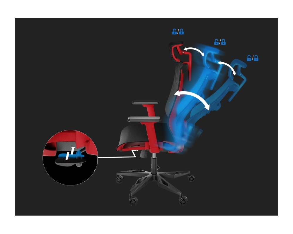 Геймърски стол Genesis Ergonomic Chair Astat 700 Red 11