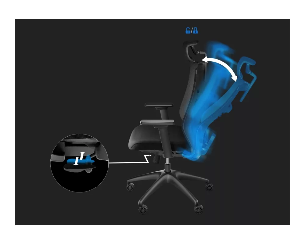 Геймърски стол Genesis Ergonomic Chair Astat 200 Black 11