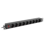 <span>Електрически филтър</span> Lanberg power distribution unit (PDU) 19" 1U 16A 9xSchuko outlets <span class='catalog-num-in-name'>PDU-09F-0300-BK</span> - 