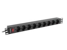  Lanberg power distribution unit (PDU) 19&quot; 1U 16A 9xSchuko outlets 551187 PDU-09F-0300-BK на топ цена - PIC.bg