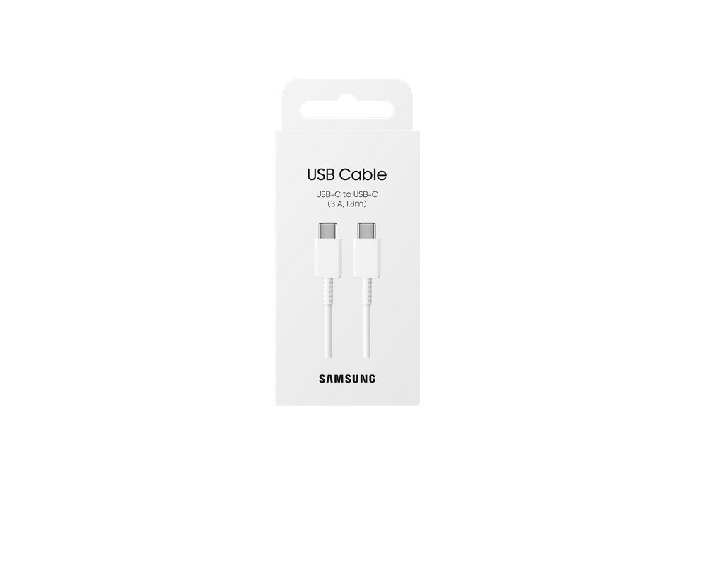 Кабел Samsung Cable  USB-C to USB-C 1.8m (3A) White 3