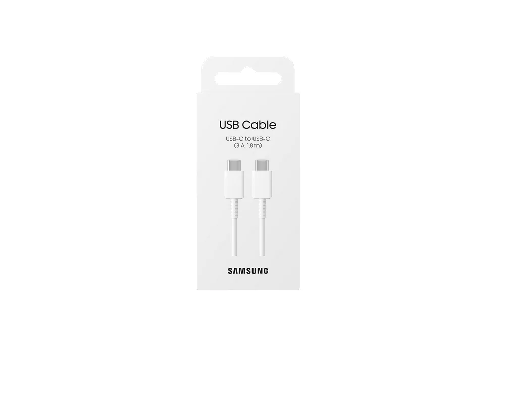 Кабел Samsung Cable  USB-C to USB-C 1.8m (3A) White 3