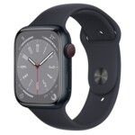 <span>Smart часовник</span> Apple Watch Series 8 GPS + Cellular 45mm Midnight Aluminium Case with Midnight Sport Band - Regular <span class='catalog-num-in-name'>MNK43BS/A</span> - 