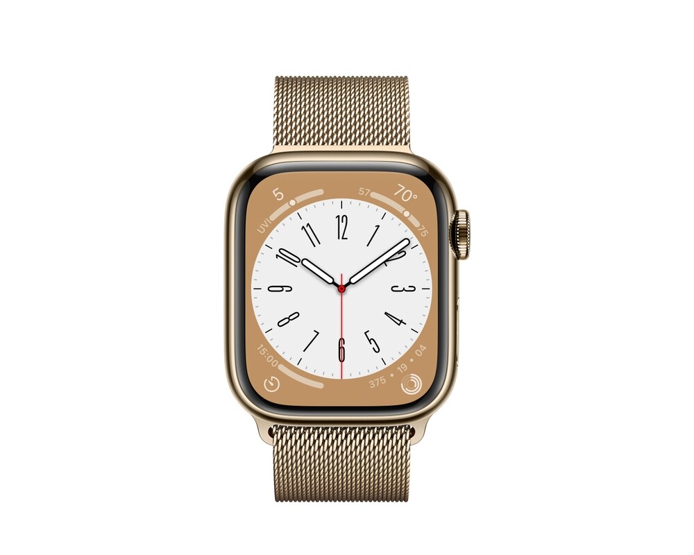 Smart часовник Apple Watch Series 8 GPS + Cellular 41mm Gold Stainless Steel Case with Gold Milanese Loop 2