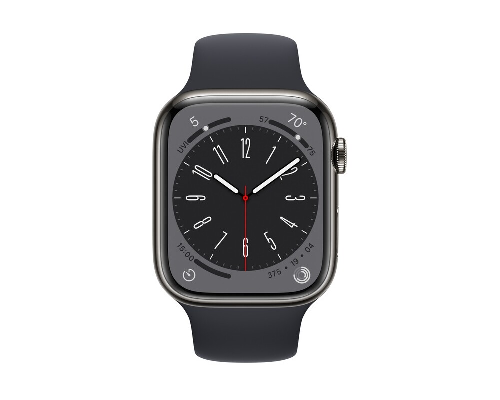 Smart часовник Apple Watch Series 8 GPS + Cellular 45mm Graphite Stainless Steel Case with Midnight Sport Band - Regular 2