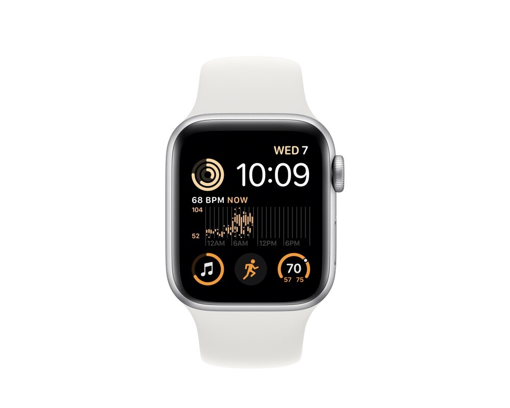 Smart часовник Apple Watch SE2 GPS + Cellular 40mm Silver Aluminium Case with White Sport Band - Regular 2