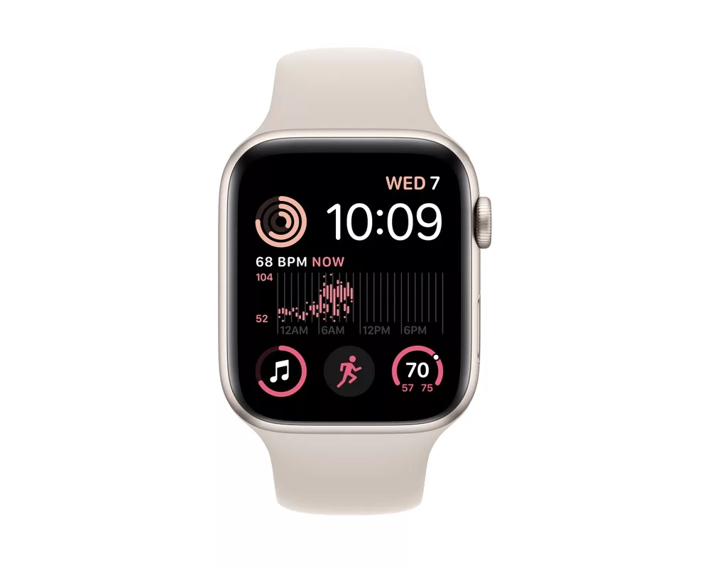 Smart часовник Apple Watch SE2 GPS + Cellular 44mm Starlight Aluminium Case with Starlight Sport Band - Regular 2
