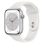 <span>Smart часовник</span> Apple Watch Series 8 GPS 45mm Silver Aluminium Case with White Sport Band - Regular <span class='catalog-num-in-name'>MP6N3BS/A</span> - 