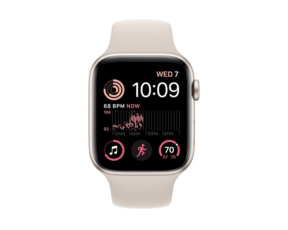 Smart часовник Apple Watch SE2 GPS 44mm Starlight Aluminium Case with Starlight Sport Band - Regular 2