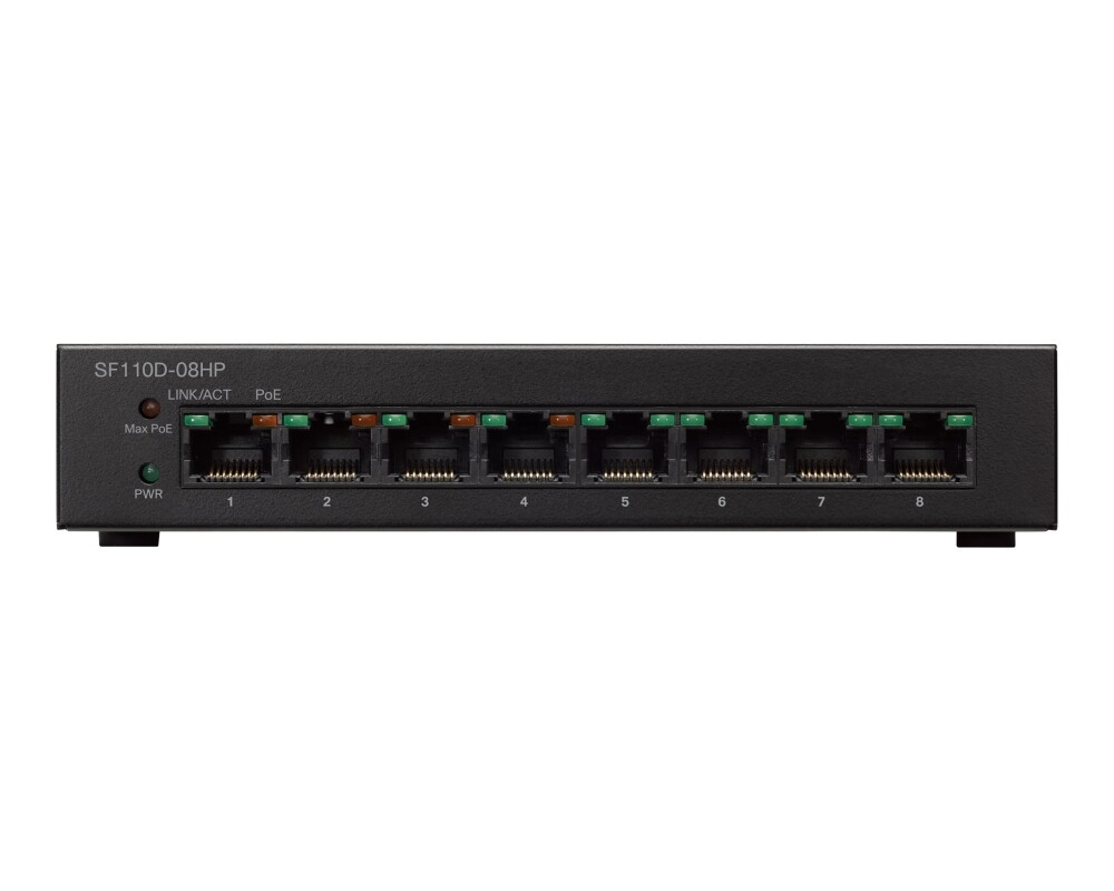 Switch (Комутатор) Cisco SF110D-08HP 8-Port 10/100 PoE Desktop Switch 2
