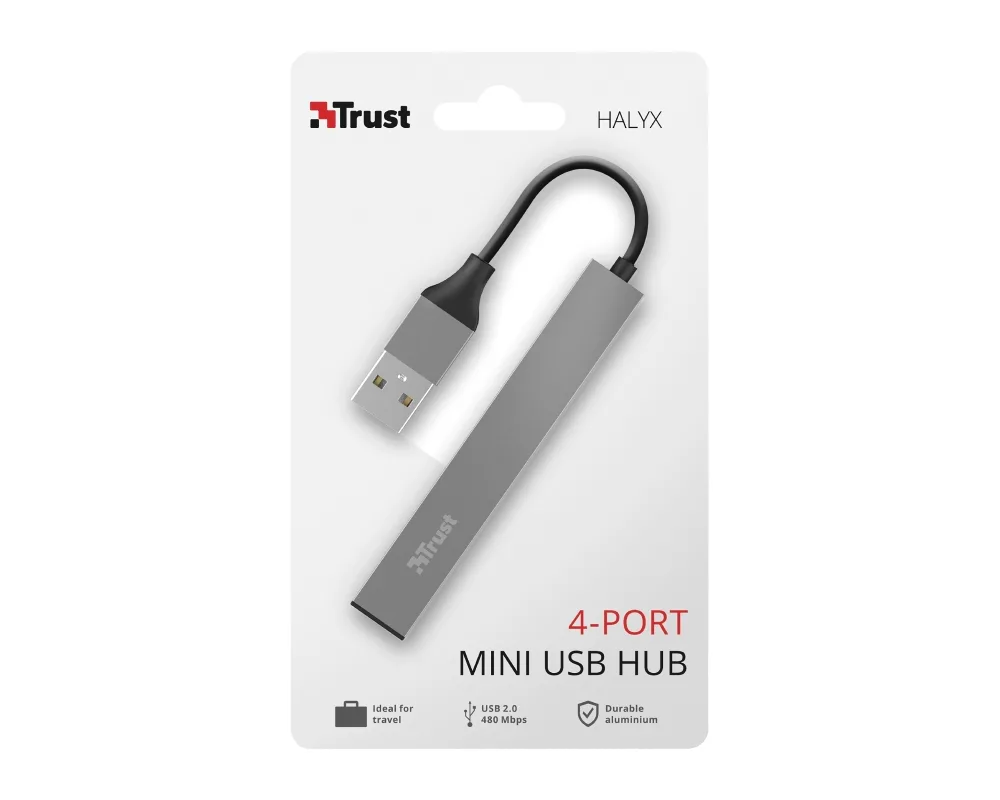 USB хъб TRUST Halyx 4-Port Mini USB Hub 7