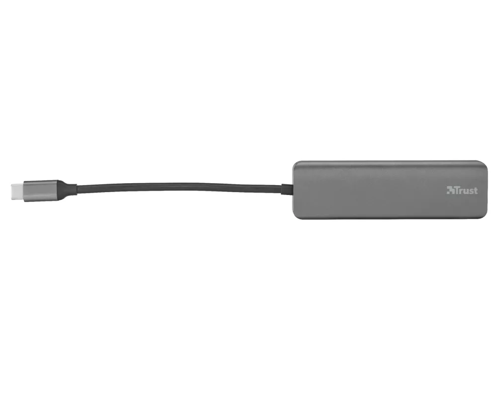 USB хъб TRUST Halyx Alum. USB-C to 4-Port USB3.2 Hub 3