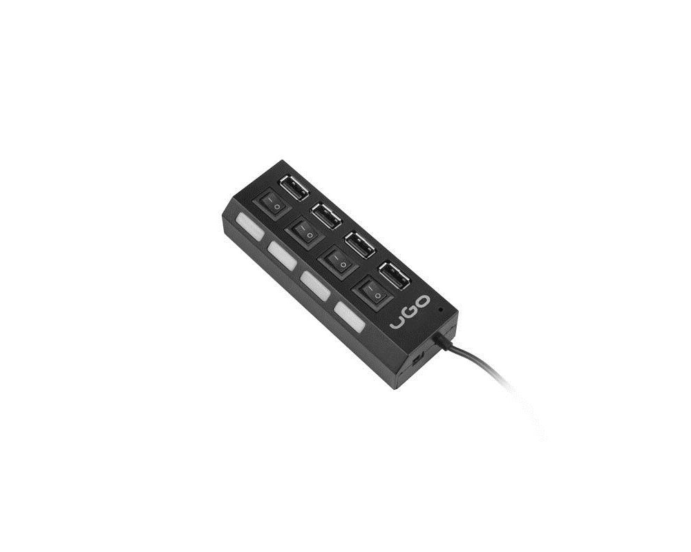 USB хъб uGo USB 2.0 hub MAIPO HU110 4-port with switch 2