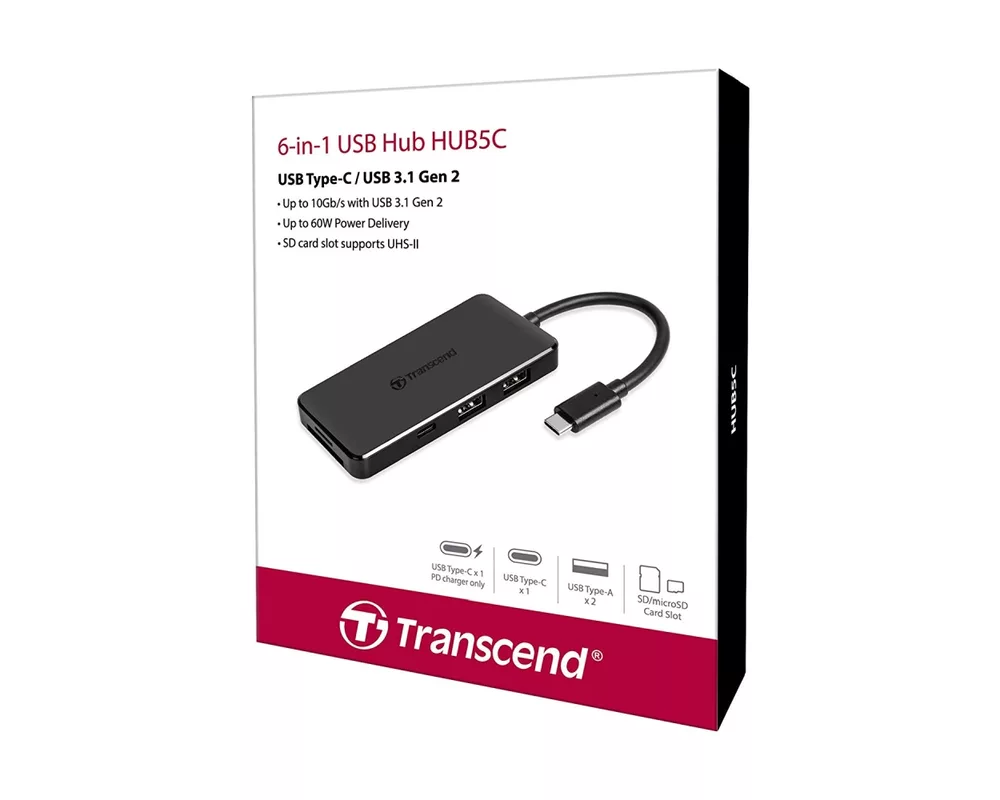 USB хъб Transcend 3-Port Hub 6