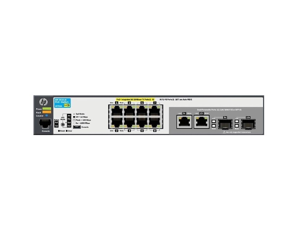 Switch (Комутатор) HPE HPN Switch 2530-8-PoE+  fully managed Layer 2 4
