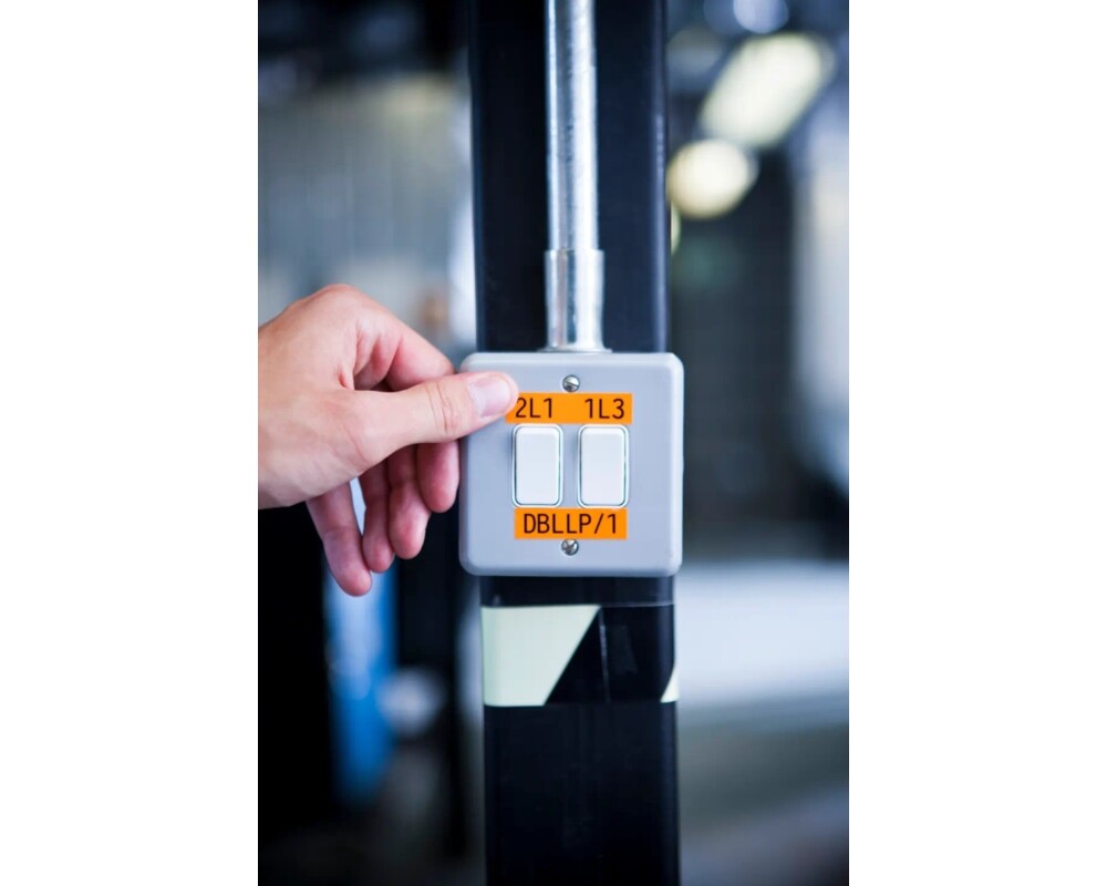 Мастило Brother TZe-B31 12mm Black on Fluo. Orange 2