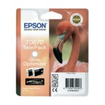 <span>Мастило</span> EPSON T0870 ink cartridge gloss optimizer standard capacity 2 x 11.4ml 2-pack blister without alarm <span class='catalog-num-in-name'>C13T08704010</span> - 