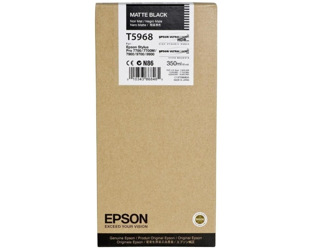 Мастило EPSON T5968 ink cartridge matte black standard capacity 350ml 1-pack 3