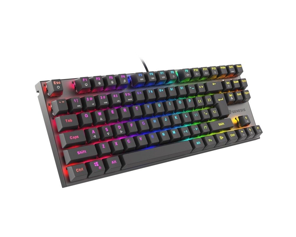 Клавиатура Genesis Mechanical Gaming Keyboard Thor 303 TKL RGB Backlight Red Switch US Layout Black 2