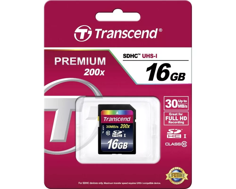 Флаш карта Transcend 16GB SDHC (Class 10) 2
