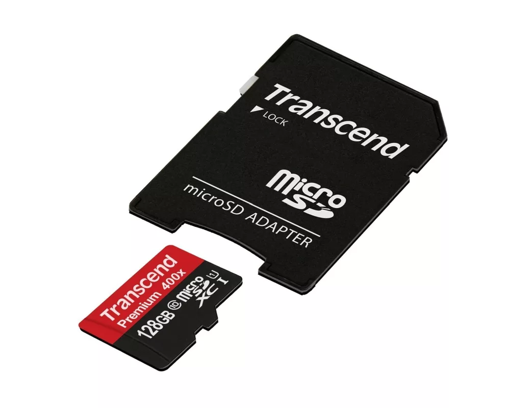 Флаш карта Transcend 128GB micro SDXC UHS-I Premium (with adapter 2