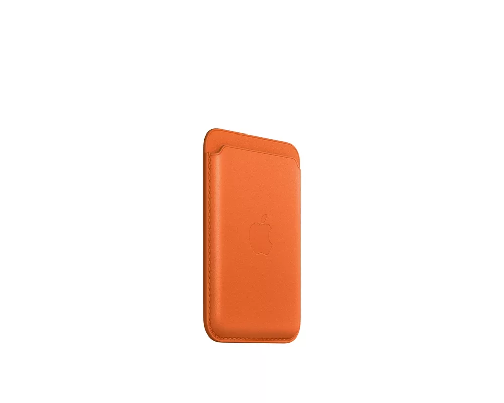 Калъф Apple iPhone Leather Wallet with MagSafe - Orange 3