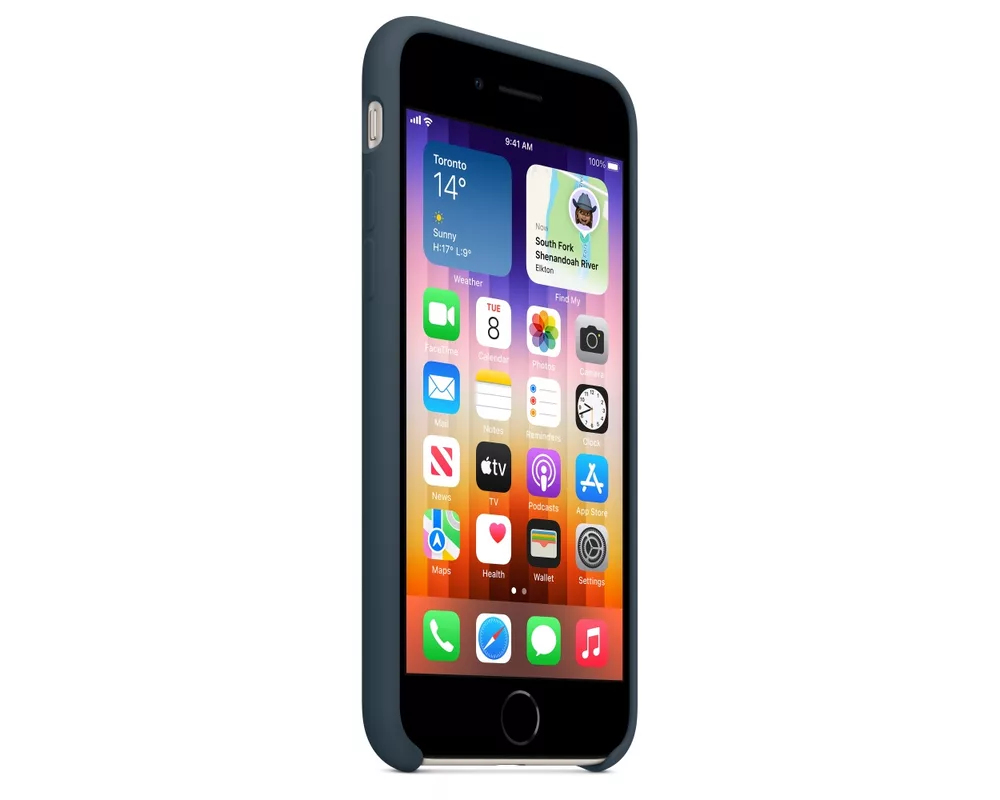 Калъф Apple iPhone SE3 Silicone Case - Abyss Blue 5