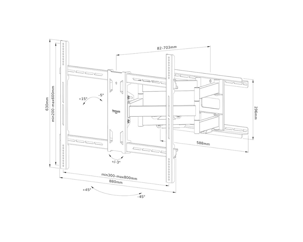 Стойка Neomounts Select Screen Wall Mount (full motion 11